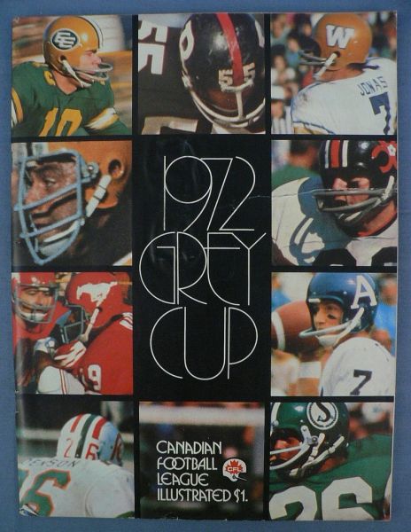 1972 CFL Grey Cup Program